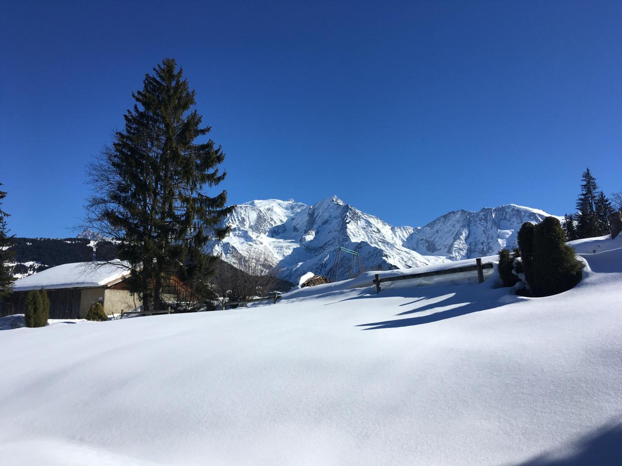 شقة Marie Mont Blanc Vue Mont Blanc سا جيرفي لي با المظهر الخارجي الصورة